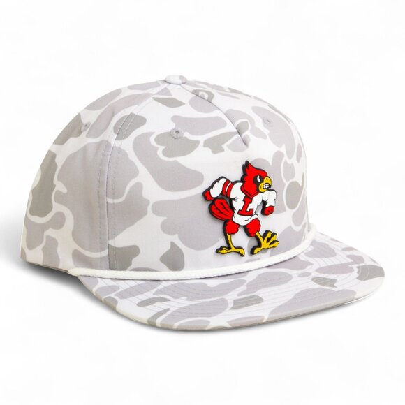 Custom Richardson 256P Umpqua Duck Camo Rope Hats – Von  Louisville Cardinals Retro 3D Umpqua Rope Hat- Blizzard Duck Camo/ White